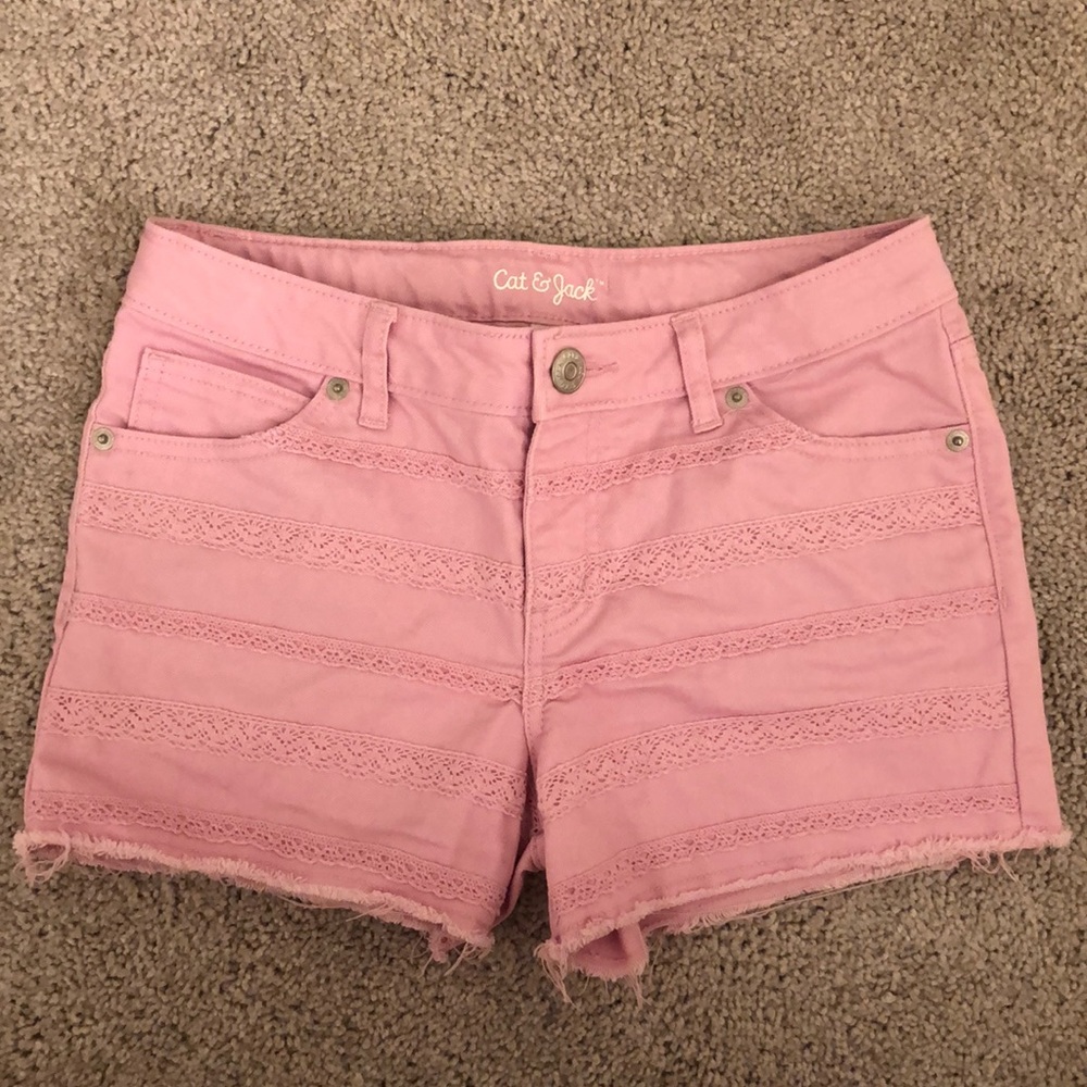 Pink shorts w/ lace